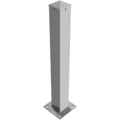 Barrier posts | Steel tube 100 x 100 x 3 mm | stationary, to be fixed by plugs | hot-dip galvanized | with 1 eyelet